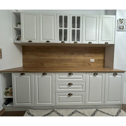 Mobila mdf alba 240 cm